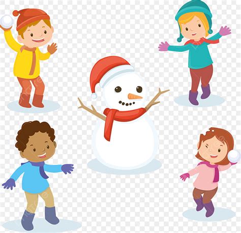 Kids Snow Vector PNG Images, Kids On Snow, Kids Clipart, Clipart Kids, Happy PNG Image For Free ...