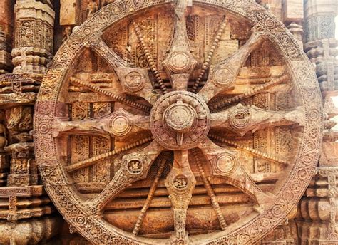 Premium Photo Stone Chariot Wheel At The Konark Sun Temple Odisha India