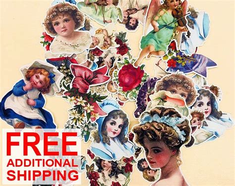 37pcs Vintage Victorian Girls Sticker Retro Deco Tn Art Journaling