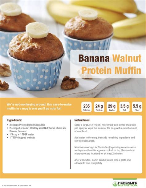 Herbalife Protein Baked Goods Mix Recipes Banana