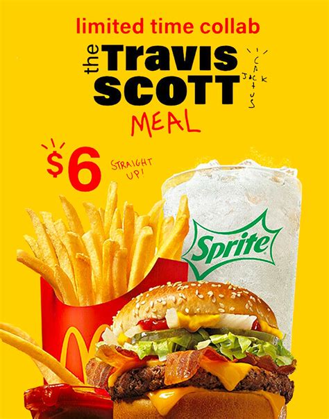 Travis Scott McDonalds Poster McDonalds Poster Cactus Jack Etsy