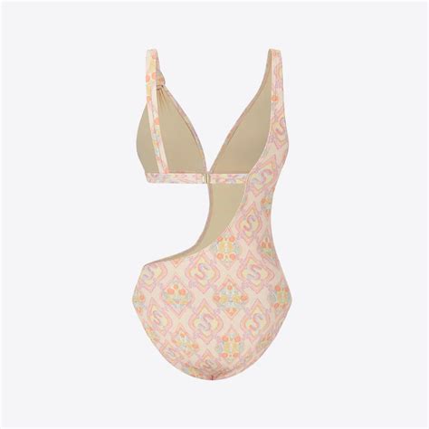 Nude Pink Cutout Swimsuit SIRIVANNAVARI