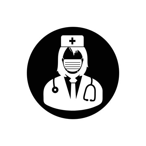 Female Surgeon Icon. Rounded Button Style Editable Vector EPS Symbol ...