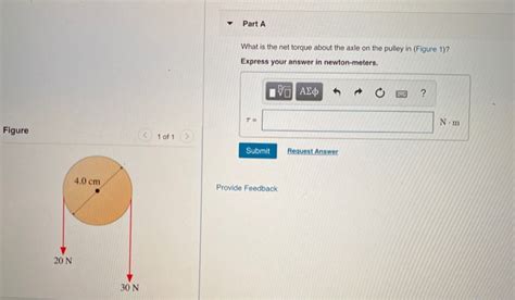 Solved Part A What Is The Net Torque About The Axle On Th Chegg