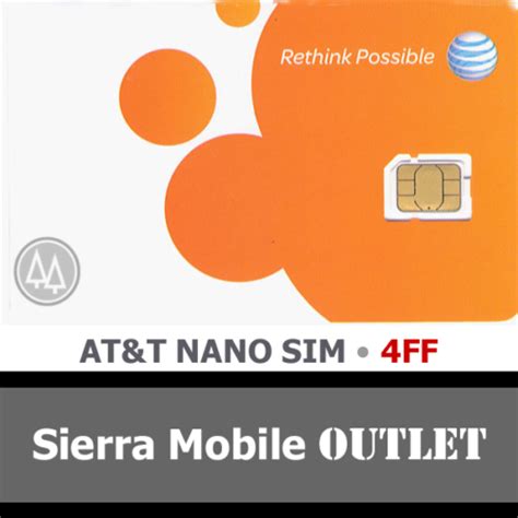 At T Nano Sim Card Ff Gsm G Lte Genuine Prepaid Or Postpaid Att