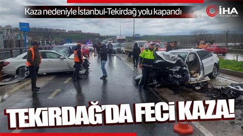 Tekirda Da Trafik Kazas Ki Otomobil Ap T L Yaral Youtube