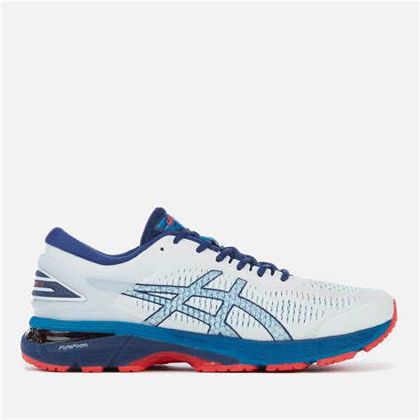 Asics Running Mens Gel Kayano 25 Trainers Whiteblue Print