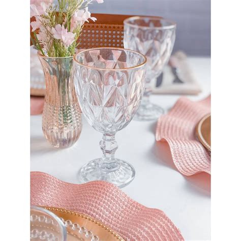 Jogos De Taça De Vinho - JOGO DE TACA DE VIDRO PARA VINHO / AGUA DIAMOND HAUSKRAFT PREMIUM COM 6 ...