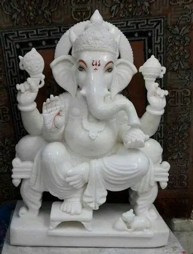 White Marble Ganesha Statue Size 2 3 Feet At Rs 95000 In Jaipur ID