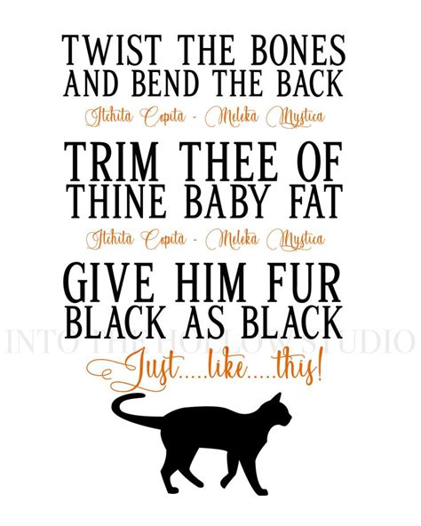 Binx the Cat Spell Sign Printable Download Art Print Hocus Pocus ...