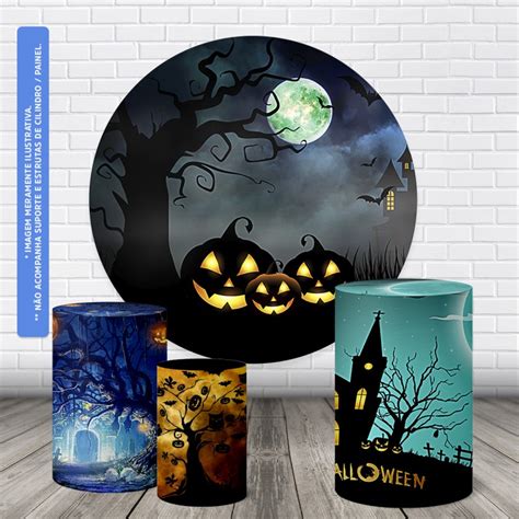 Trio Capas Cilindro Painel M Halloween Fadrix