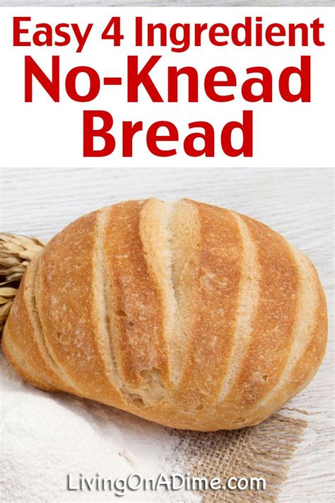 Easy No Knead Bread Recipe Homemade 4 Ingredient Bread No Knead Bread Knead Bread Recipe