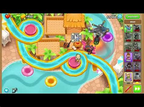 Btd Noob Tries To Beat Water Park On Chimps Youtube