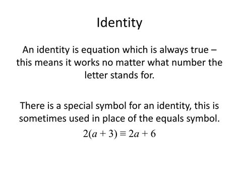 Ppt Expressions Equations Formulae And Identities Powerpoint