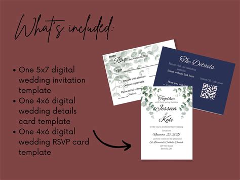 Digital Wedding Invitation Templates, Printable Wedding Templates ...