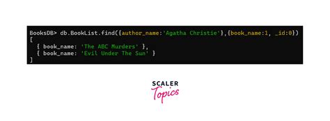 MongoDB Find Document Using Db Collection Find Method Scaler Topics