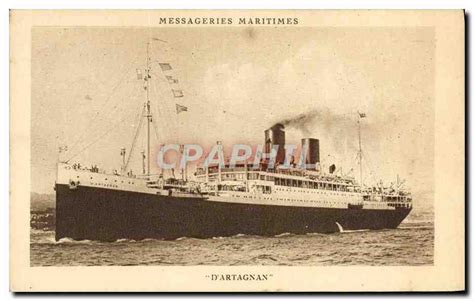 Carte Postale Ancienne Bateau Paquebot Messageries Maritimes D Artagnan