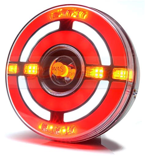 Was W V V Universal Neon Bullseye Led Rear Hamburger Combination