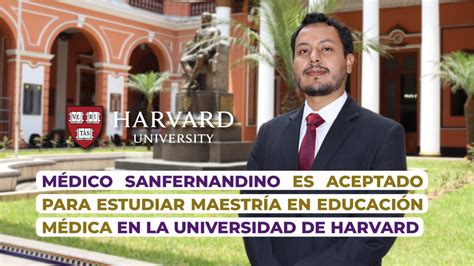 Médico sanfernandino es aceptado para estudiar Maestría en Educación