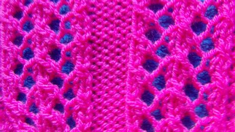 Wzory Na Drutach Knitting Stitch Bardzo Prosty Wzor Azurowy Youtube