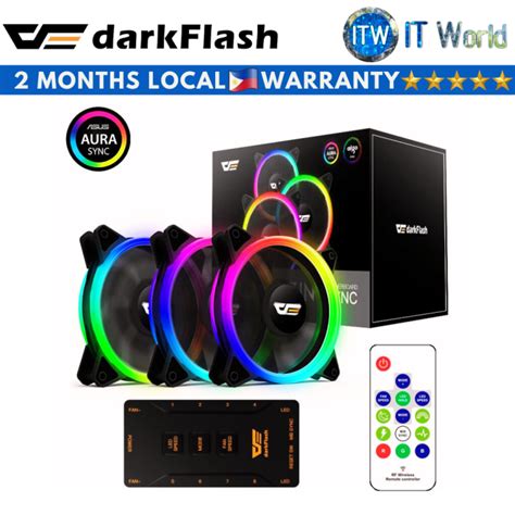 Itw Darkflash DR12 Pro 3in1 Addressable 120mm RGB LED Case Fan Kit W