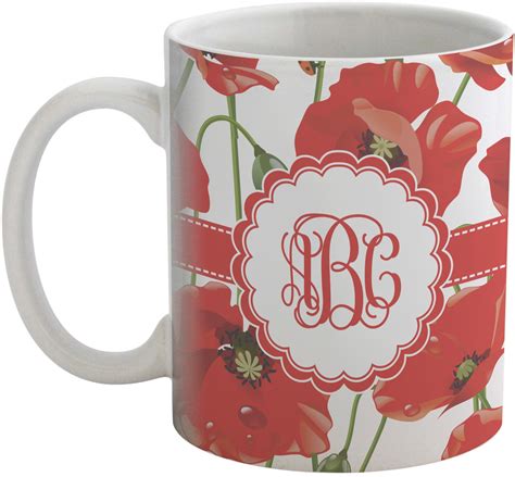 Poppies Coffee Mug Personalized YouCustomizeIt