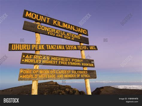 Uhuru Peak On Image & Photo (Free Trial) | Bigstock