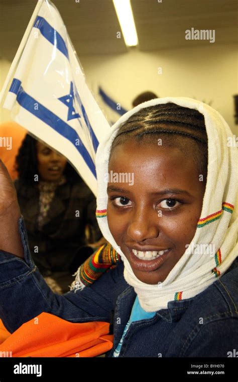 Immigrants From Ethiopia Arrive At The Ben Gurion Airport Tel Aviv Israel 080207 The