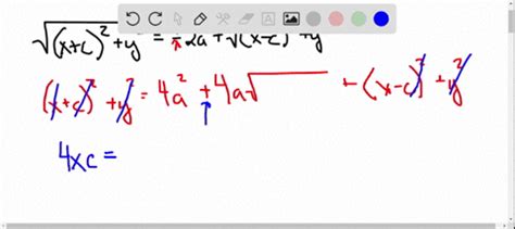 SOLVED Equation Of A Hyperbola In The Derivation Of The Equation Of The