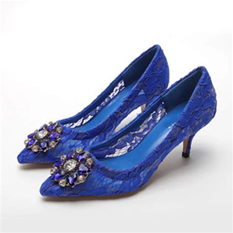 WEIQIAONA zapatos de encaje con diamantes de imitación y flores para