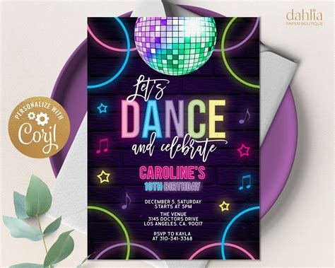 Disco Party Invitation Templates Free