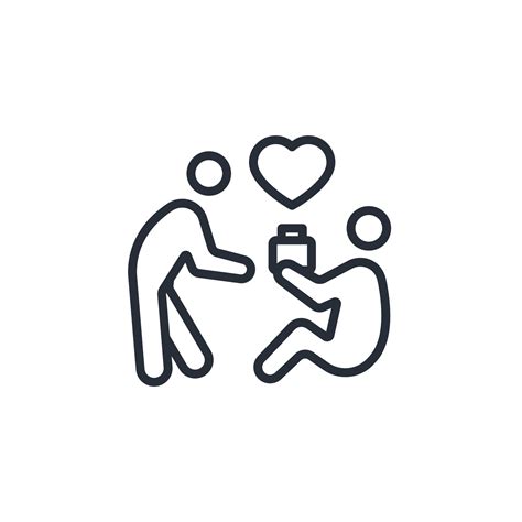 altruistic person icon. .Editable stroke.linear style sign for use web ...