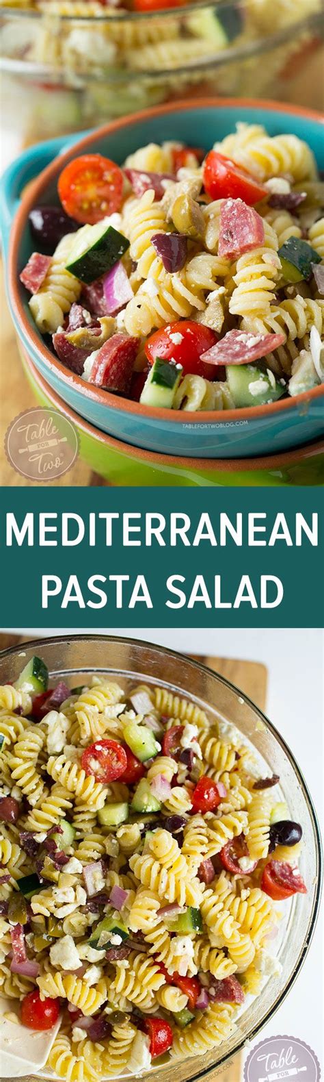 Mediterranean Pasta Salad Recipe Mediterranean Recipes Mediterranean Pasta Mediterranean