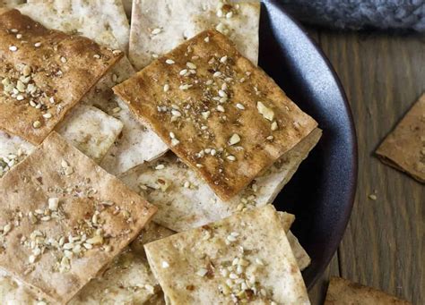 Savory Lavash Crackers - The Domestic Dietitian