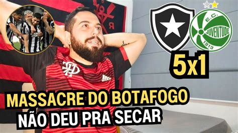 REACT MELHORES MOMENTOS BOTAFOGO 5X1 JUVENTUDE BOTAFOGO MASSACROU O