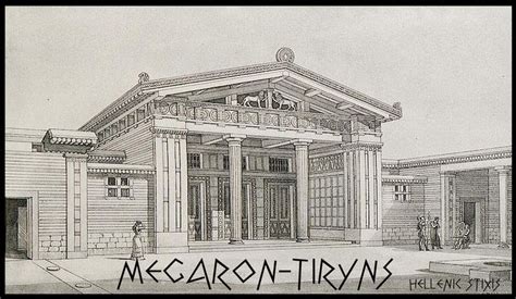 Tiryns Megaron Ancient Greek Architecture Archaic Greece Ancient Greek