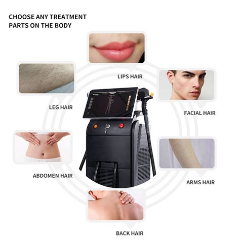 Weifang Km 808nm Diode Laser Hair Removal Machine 4 Wavelengths 3 Waves