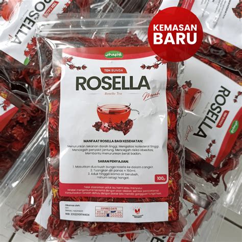 Jual Teh Seduh Bunga Rosella Merah Gr Berkualitas Teh Bunga