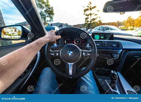 BMW 318 Diesel Touring M Package Interior Virtual Cockpit Editorial ...