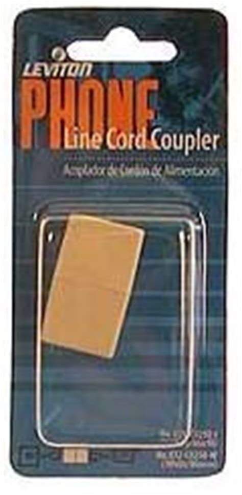 Leviton 800-C0250-00i Ivory Phone Line Cord Coupler - Walmart.com