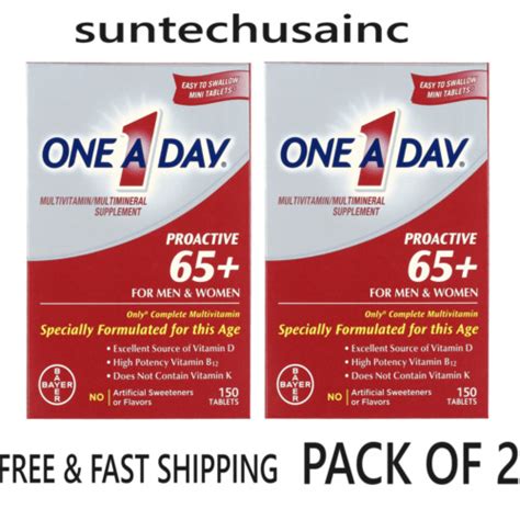 One A Day Proactive 65 Plus Multivitamins Supplement 150 Tablets Men