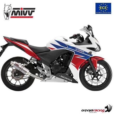 Mivv Exhaust Slip On Gp Approved Titanium Honda Cbr500r 2013 2015