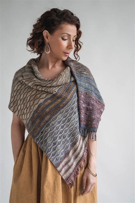 Mysa Wrap A Stunning Fringed Knit Shawl Pattern Expression Fiber