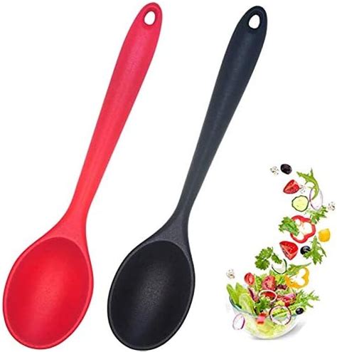 Amazon 4 Pcs Large Silicone Spoons For Cooking Nonstick Heat