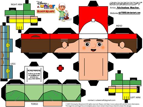 Handy Manny Paper Toy Free Printable Papercraft Templates