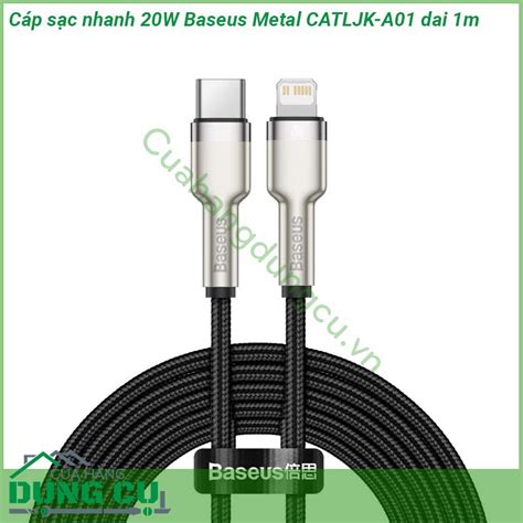 Cáp sạc nhanh 20W Baseus Metal CATLJK-A01 2M