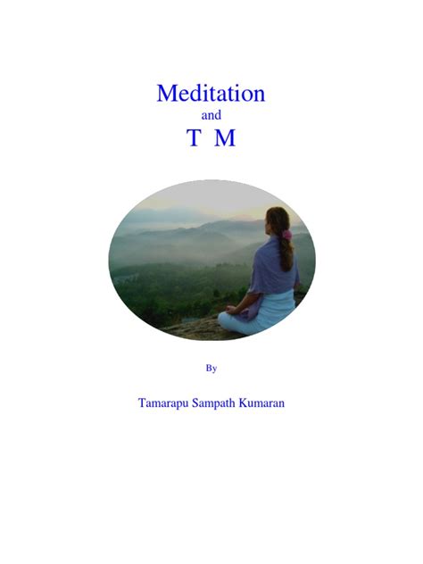 Meditation and T M | PDF | Meditation | Christian Meditation