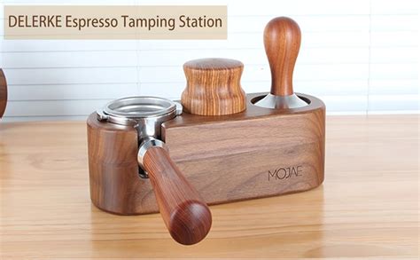 Espresso Tamper Holder Station Wooden Coffee Tamping Station