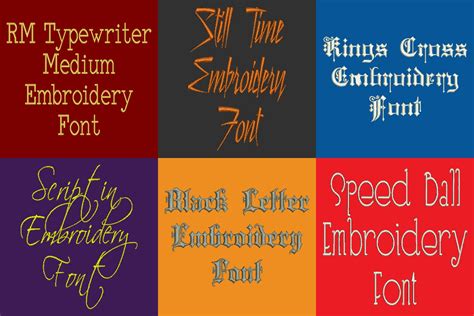 Machine Embroidery Fonts 20 PES Font Bundle Volume 3 - Etsy