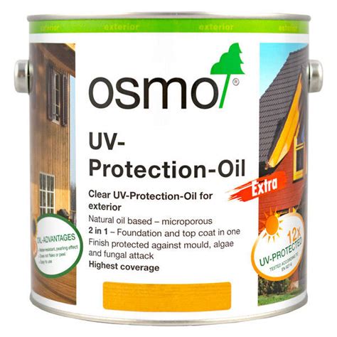 Osmo Uv Protection Oil Extra Exterior Wood Protection Wood